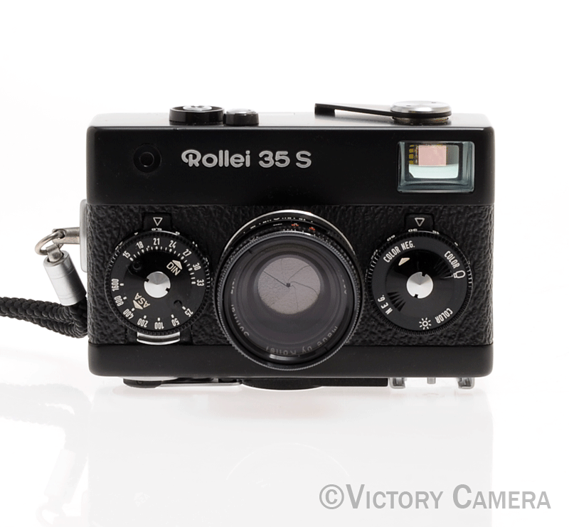 Rollei 35S 35 S Black 40mm f2.8 Zeiss Sonnar Camera -Good Meter- [EXC] - Victory Camera