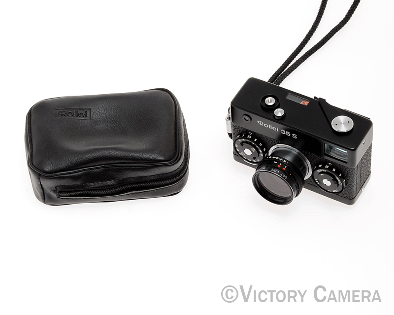 Rollei 35S 35 S Black 40mm f2.8 Zeiss Sonnar Camera -Good Meter- [EXC] - Victory Camera
