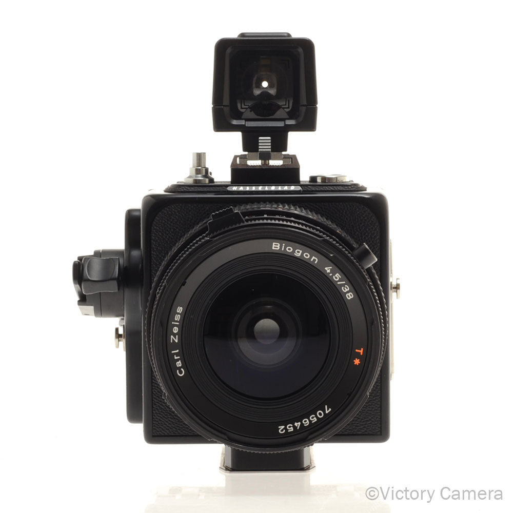 Hasselblad Black SWC/M Biogon 38mm f4.5 CF T* Lens A12 + Finder [EXC+] - Victory Camera