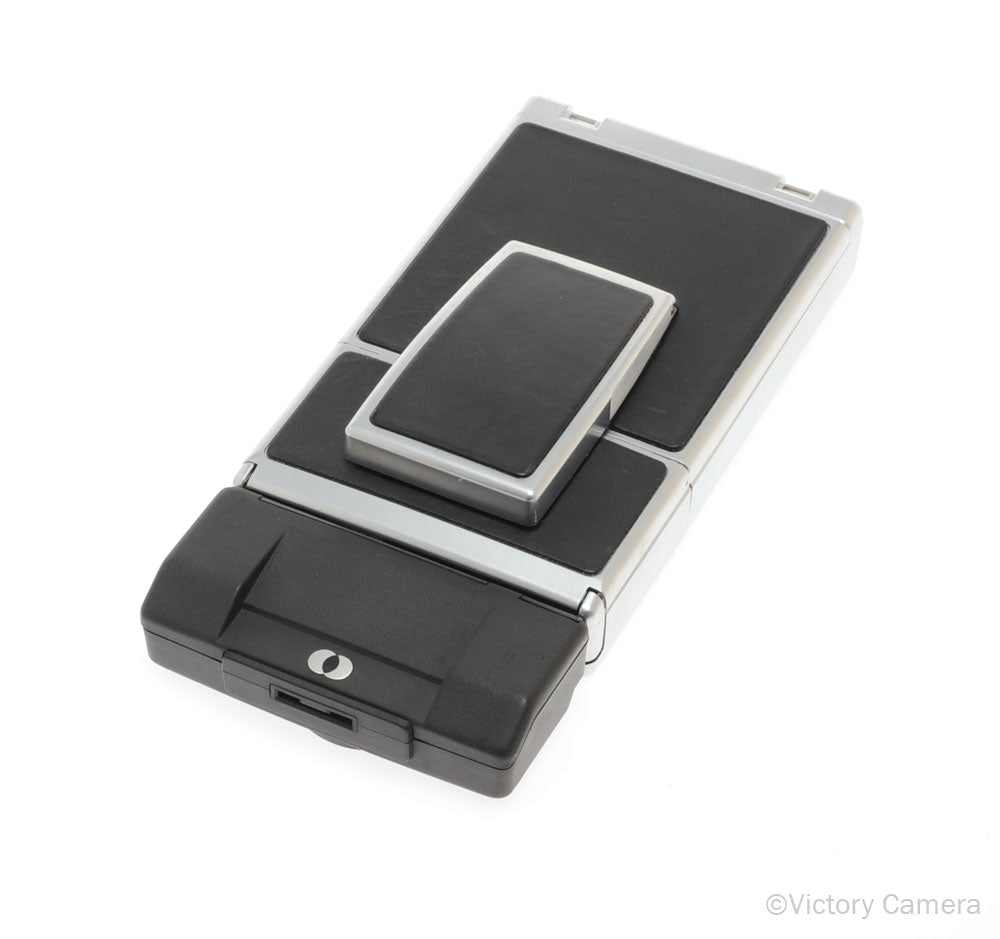 Polaroid SX-70 SX70 Sonar Chrome & Black Leather Camera w/ Box [EXC]