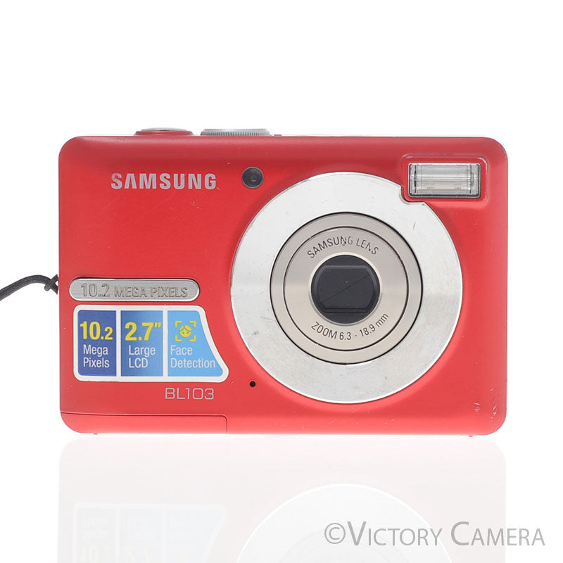 Samsung BL103 10.2MP Point-and-Shoot Digital Camera (Red) [EXC-] - Victory Camera