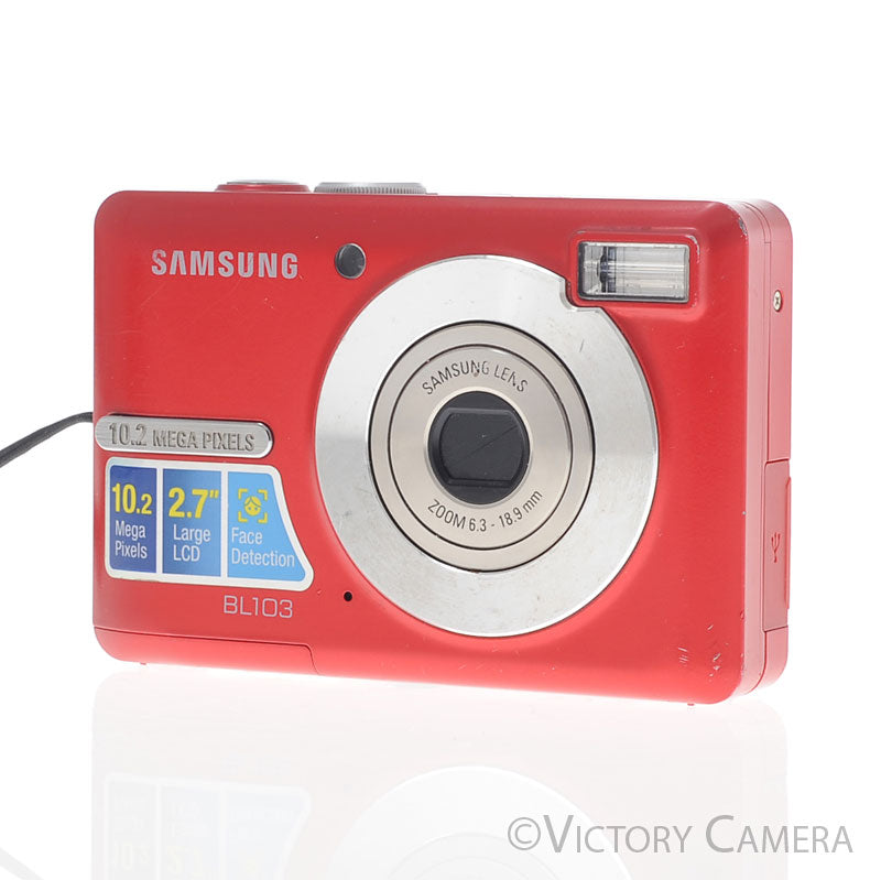 Samsung BL103 10.2MP Point-and-Shoot Digital Camera (Red) [EXC-] - Victory Camera