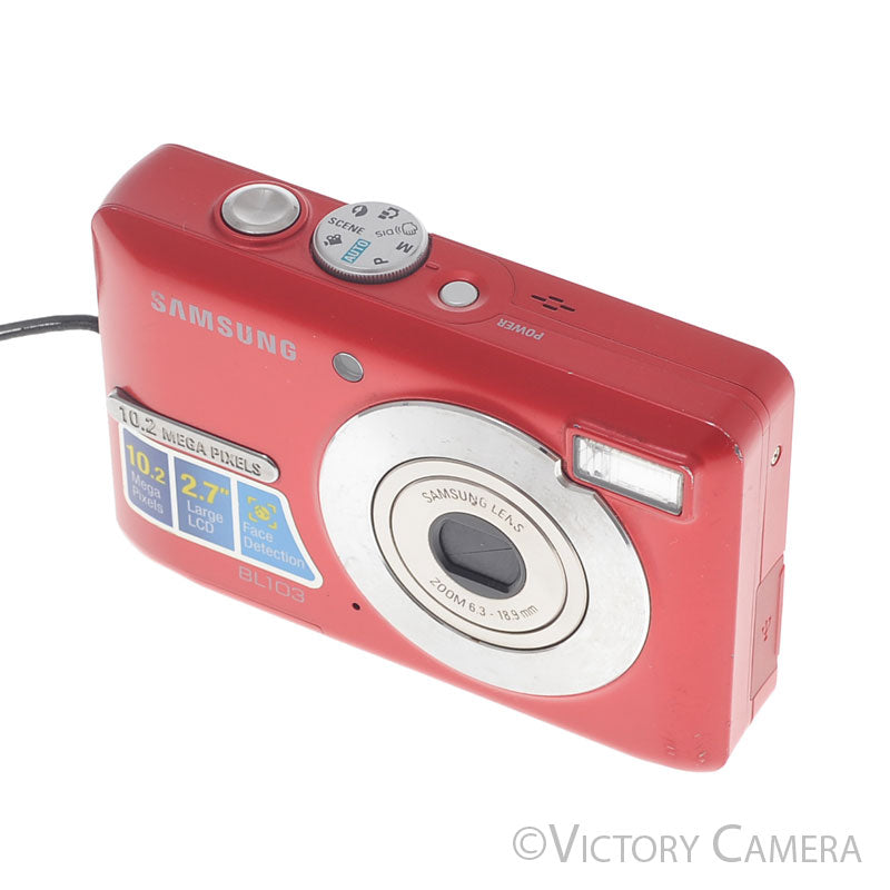 Samsung BL103 10.2MP Point-and-Shoot Digital Camera (Red) [EXC-] - Victory Camera