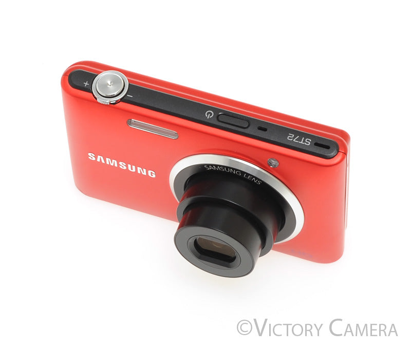 Samsung ST72 Red 16.2MP Digital Point &amp; Shoot Camera [EXC+] - Victory Camera