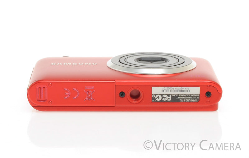Samsung ST72 Red 16.2MP Digital Point &amp; Shoot Camera [EXC+] - Victory Camera