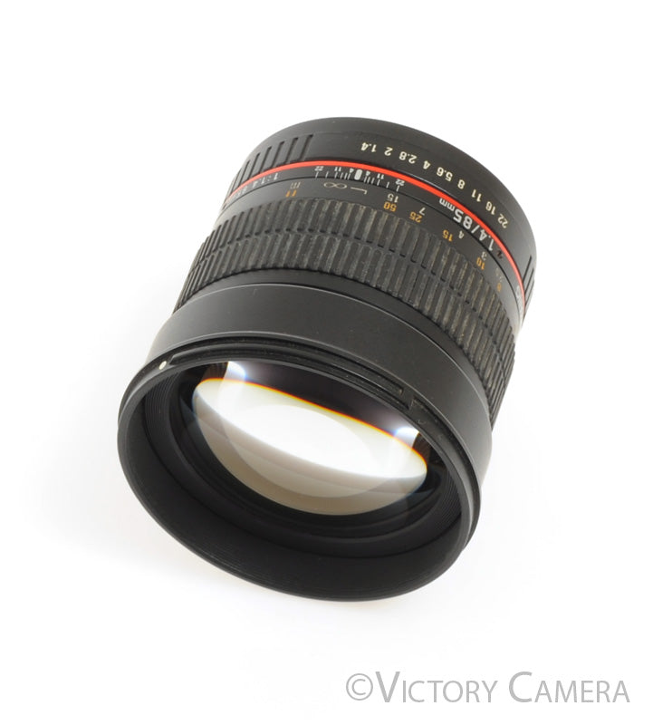 Samyang (Rokinon) 85mm f1.4 AS IF UMC Prime Lens for Canon EF [EXC] - Victory Camera