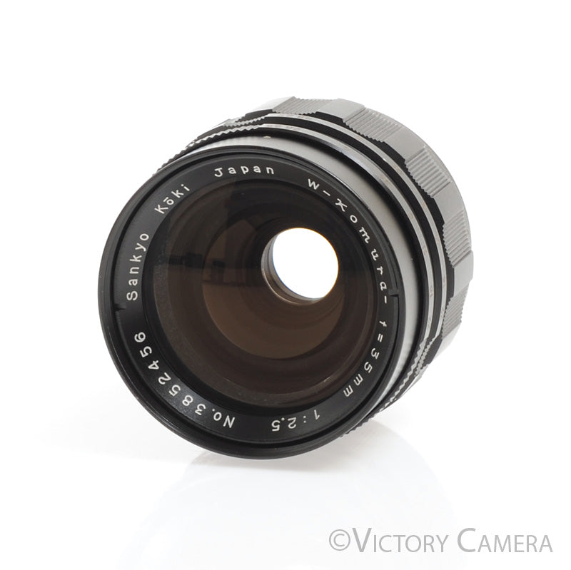 Sankyo Koki W-Komura 35mm f2.5 Rare Preset Aperture M42 Screw Mount Wide Lens - Victory Camera