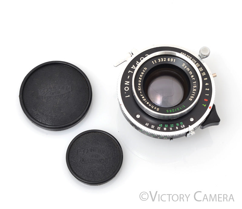 Schneider Symmar 150mm f5.6 Convertible Lens in #1 Compur Shutter [EXC] - Victory Camera