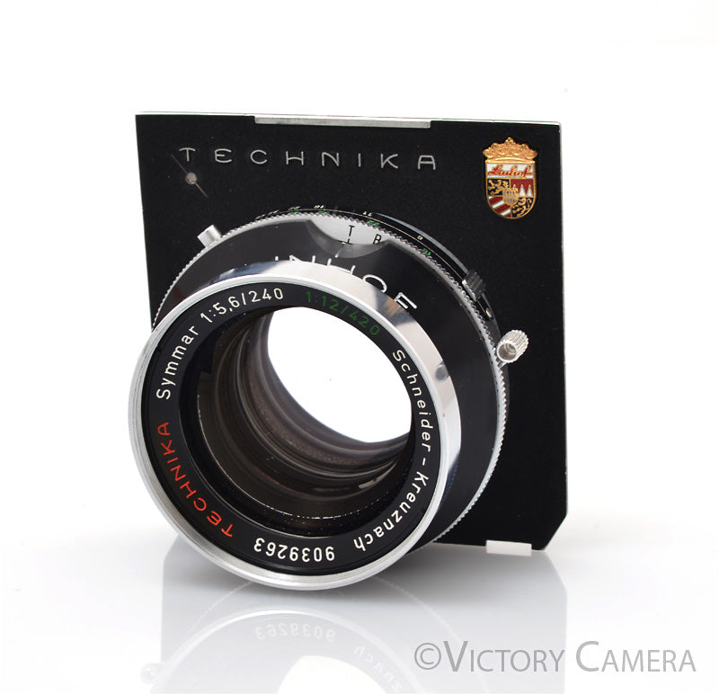 Schneider Symmar Technika 240mm f5.6 5x7 Lens in Compur 2 Shutter [GOOD] - Victory Camera