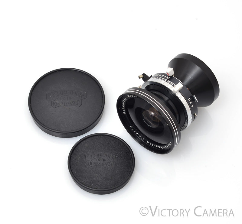 Schneider Super-Angulon 75mm f5.6 Wide Angle 4x5 Lens Compur Shutter [EXC-] - Victory Camera