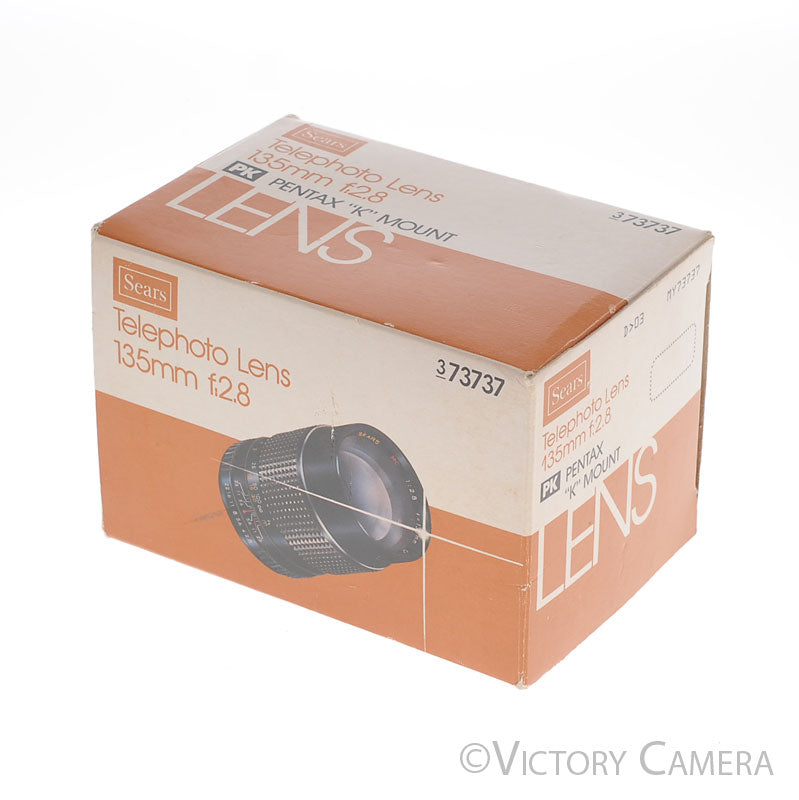 Sears Auto 135mm f2.8 Multicoated Telephoto Lens for Pentax K [MINT-] - Victory Camera