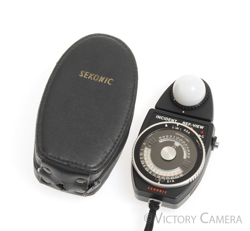 Sekonic Auto Meter Model L-418 C-340 Incident Light Meter w/ Case - Victory Camera