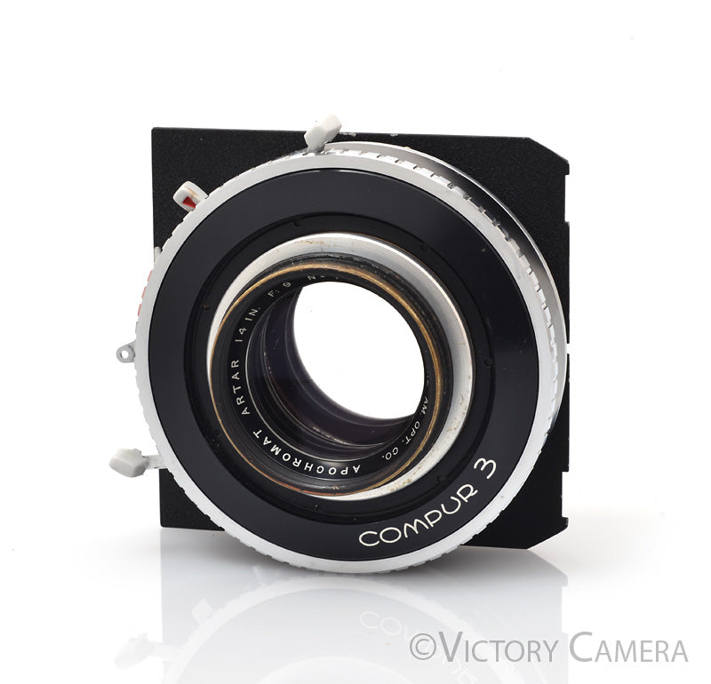 C.P. Goerz Apochromat Artar 14" f9 Compur 3 Shutter Toyo Lens Board [EXC] - Victory Camera