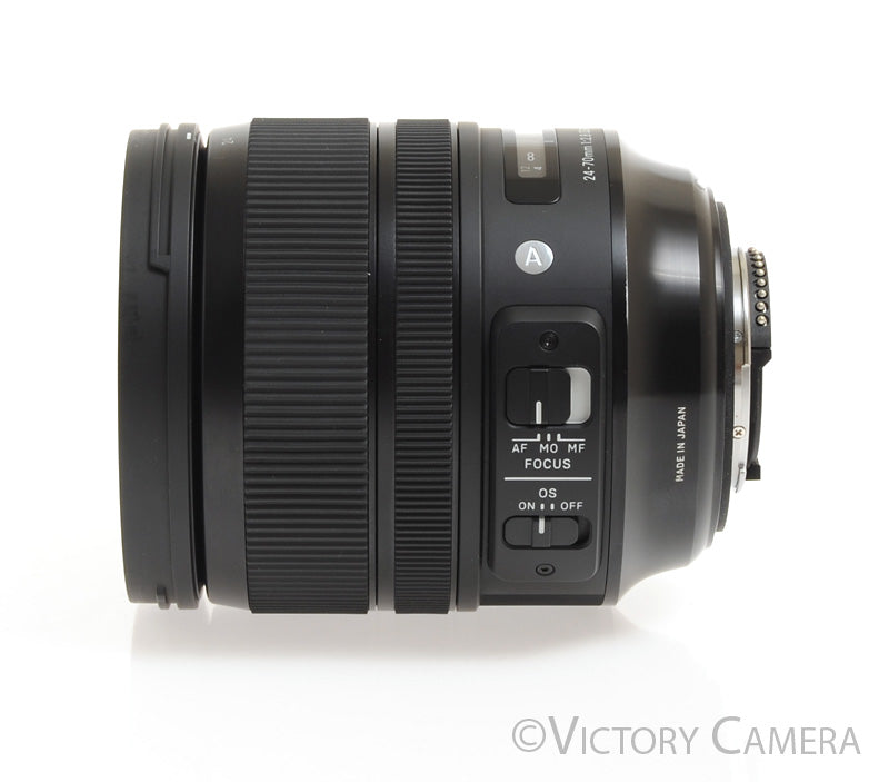 Sigma Art 24-70mm f2.8 DG OS HSM 017 AF Zoom Lens for Nikon -Clean w/ Shade-