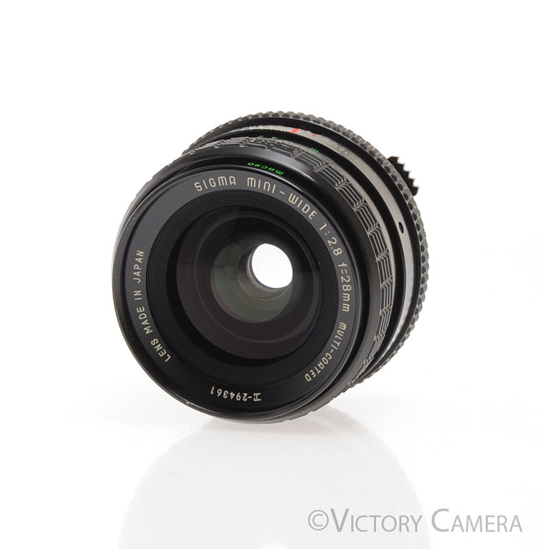 Sigma Mini-Wide 28mm f2.8 MC Wide Angle Prime Lens for Olympus OM  [EXC] - Victory Camera