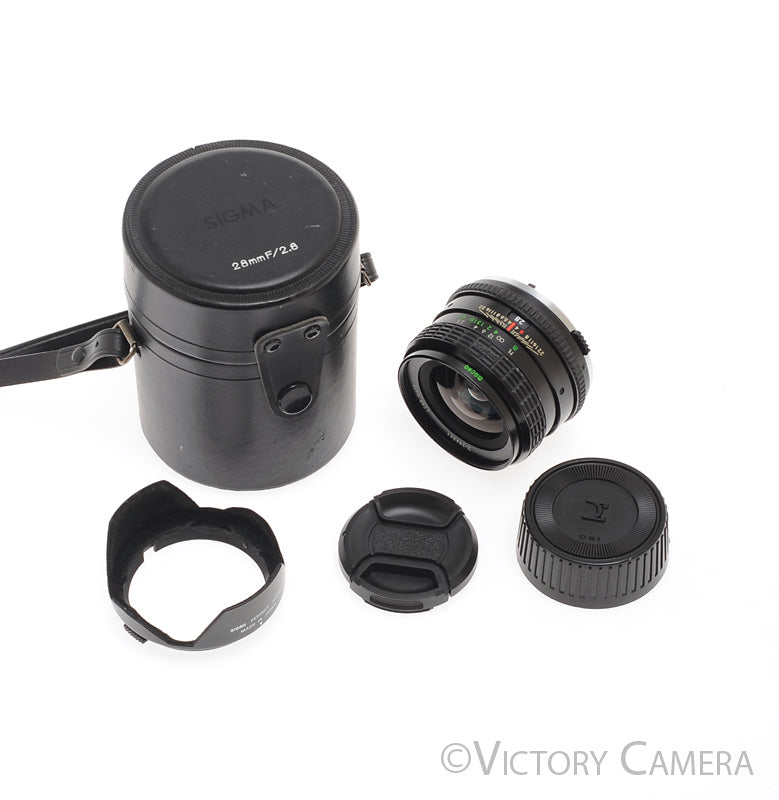 Sigma Mini-Wide 28mm f2.8 MC Wide Angle Prime Lens for Olympus OM  [EXC] - Victory Camera