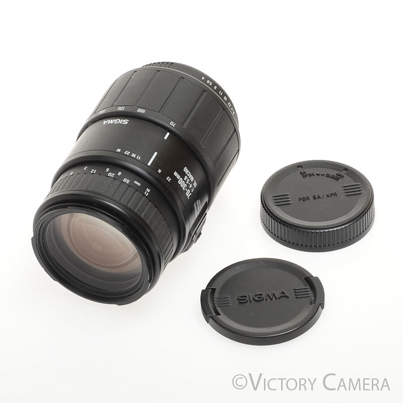 Sigma 70-300mm f4-5.6 Autofocus DL Macro Telephoto Lens Pentax K [EXC] - Victory Camera