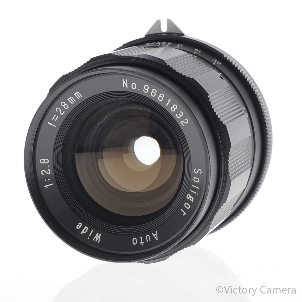 Soligor 28mm f2.8 Wide Angle Lens for Non-AI Nikon Mount [EXC+] - Victory Camera