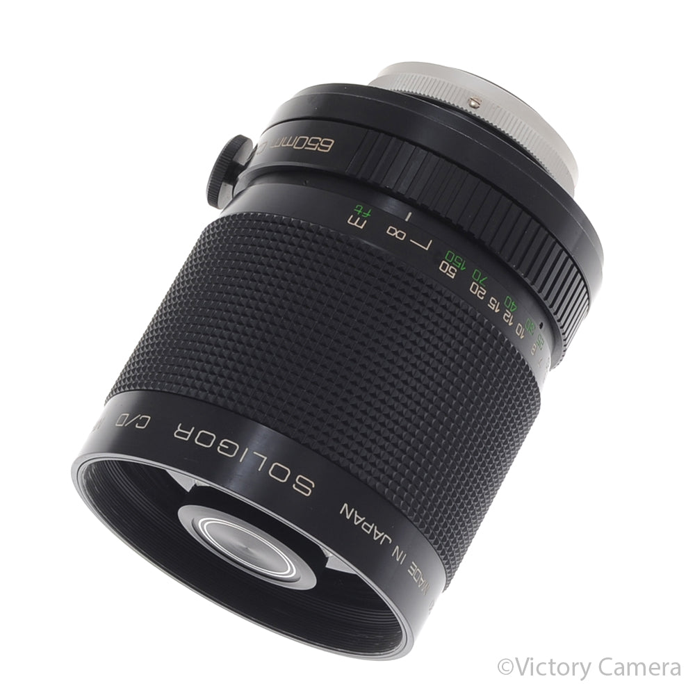 Soligor 650mm f8.5 C/D Mirror Lens for Canon FD Mount [EXC+] - Victory Camera