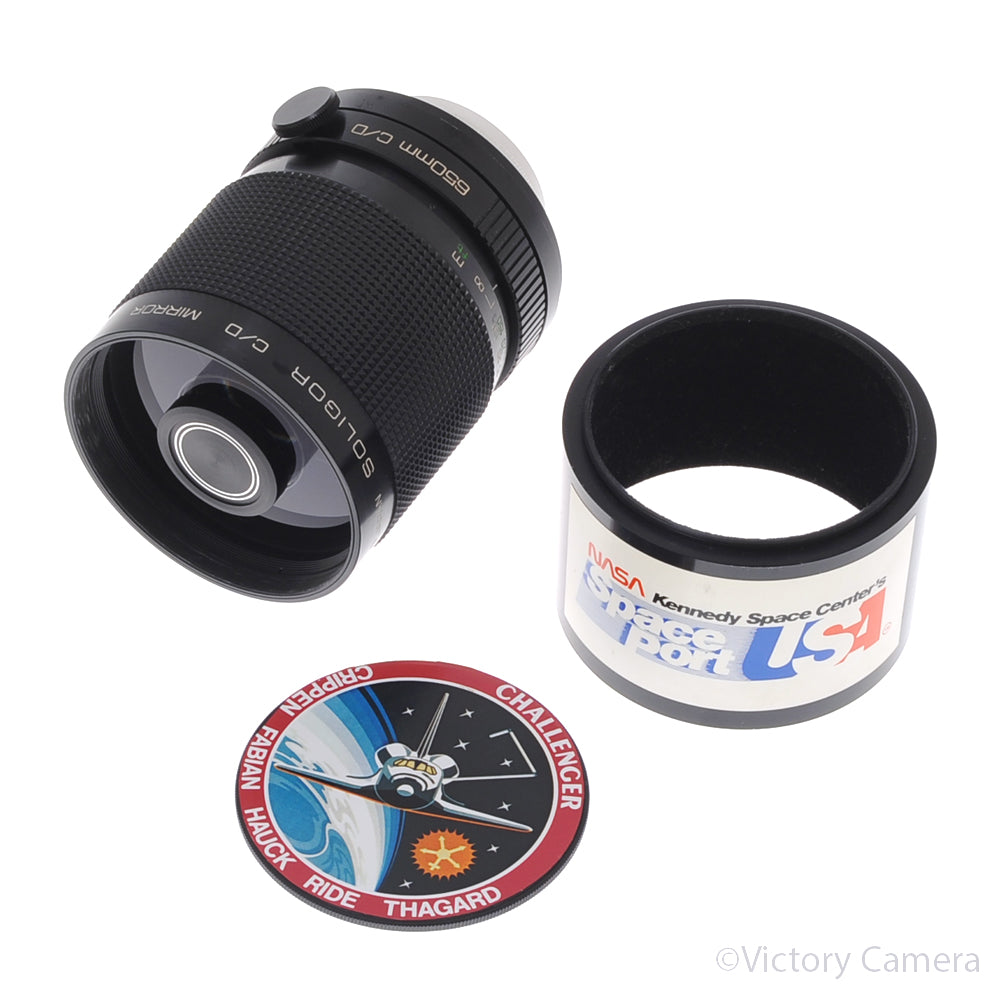 Soligor 650mm f8.5 C/D Mirror Lens for Canon FD Mount [EXC+] - Victory Camera