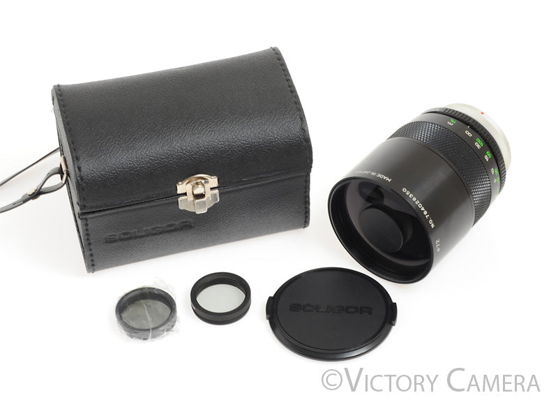 Soligor 500mm F8 Telephoto Mirror Lens for Canon FD -Clean in Case- - Victory Camera