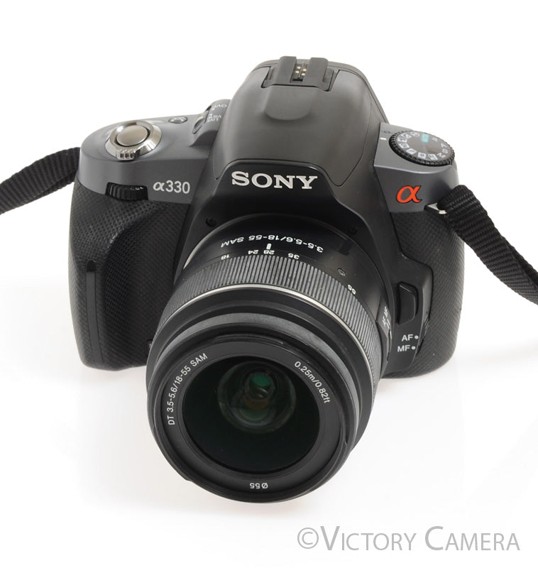 Sony Alpha A330 10MP Digital SLR Camera Body w/ 18-55mm Zoom Lens [EXC+] - Victory Camera