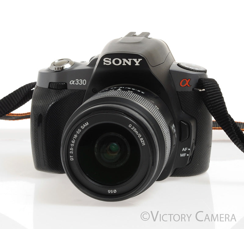 Sony Alpha A330 10MP Digital SLR Camera Body w/ 18-55mm Zoom Lens [EXC+] - Victory Camera