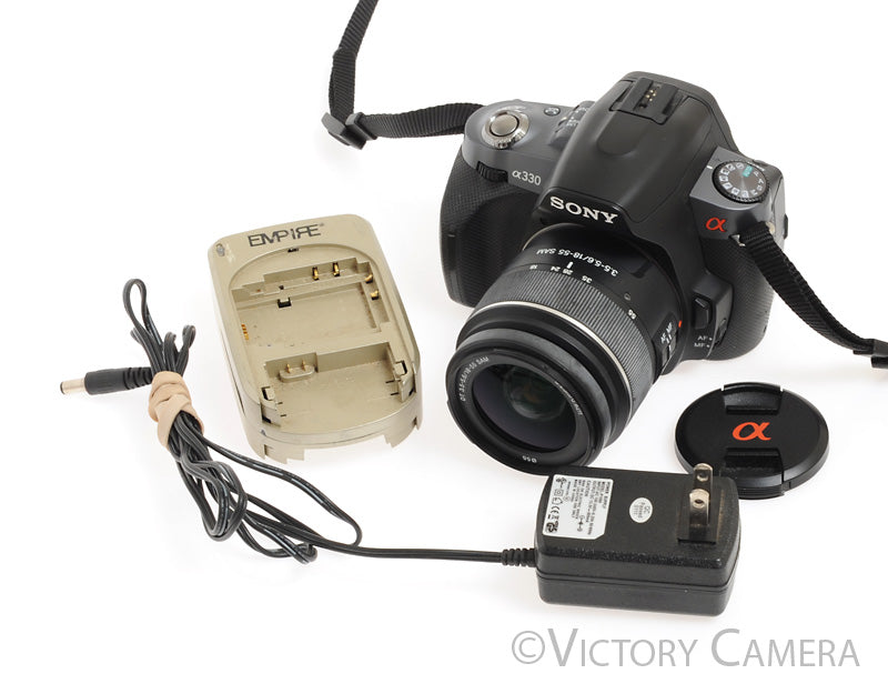Sony Alpha A330 10MP Digital SLR Camera Body w/ 18-55mm Zoom Lens [EXC+] - Victory Camera