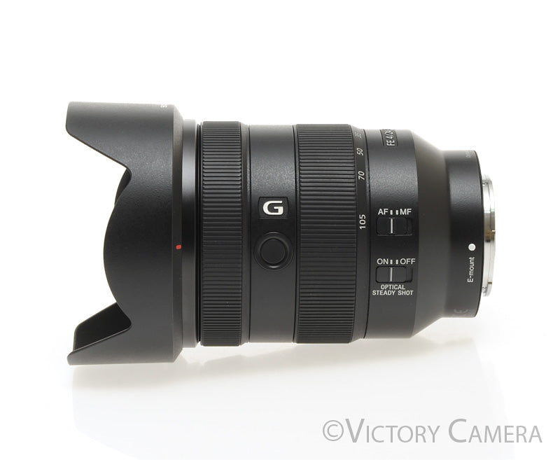 Sony FE 24-105mm f4 G OSS Full Frame Zoom Lens for E Mount w/ Shade [MINT-] - Victory Camera