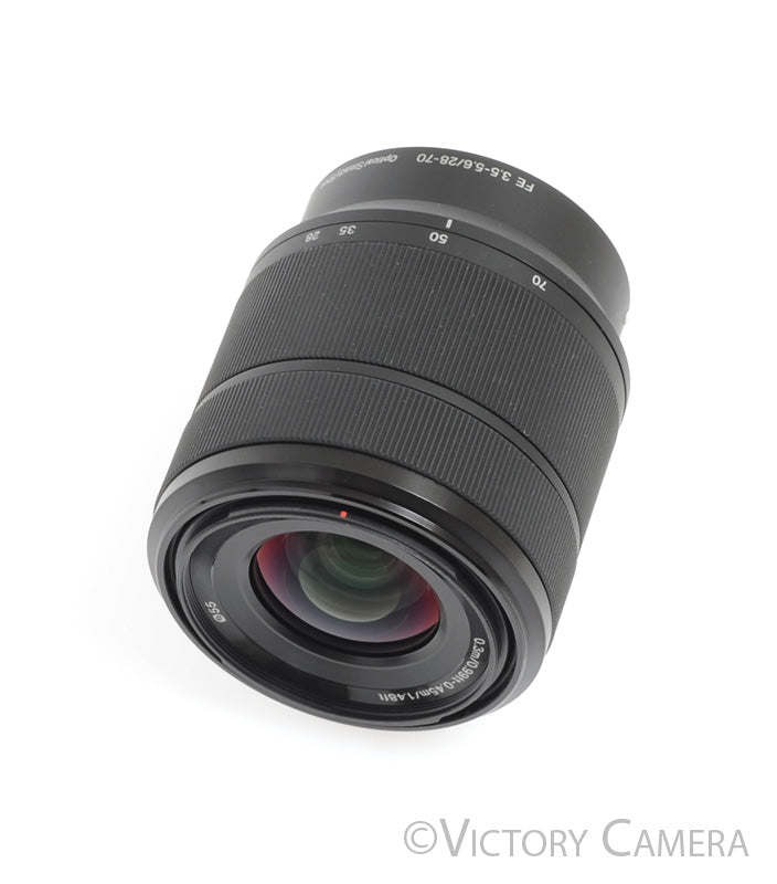 Sony 28-70mm f3.5-5.6 FE OSS SEL2870 E Mount Zoom Lens -Clean w/ Shade- - Victory Camera