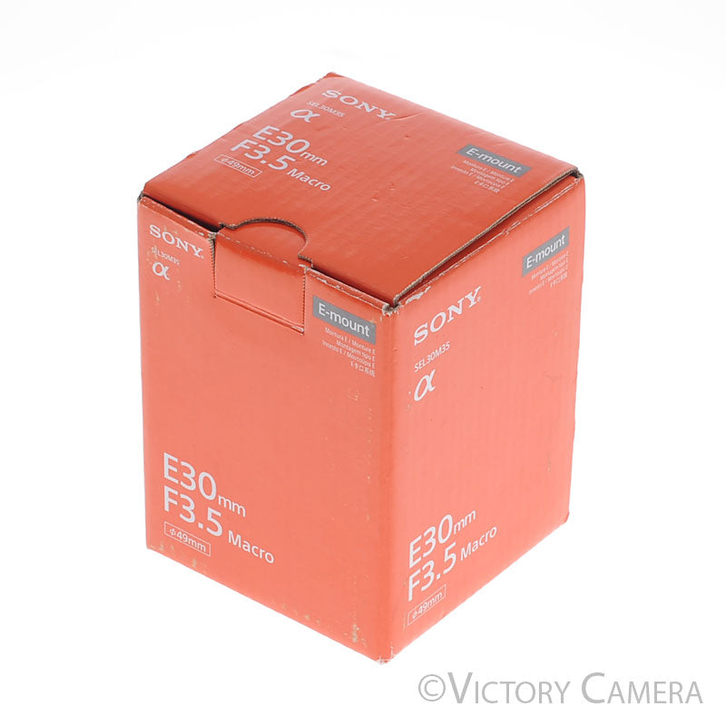 Sony SEL30M35 30mm f/3.5 E-Mount Macro Prime Lens [EXC-] - Victory Camera
