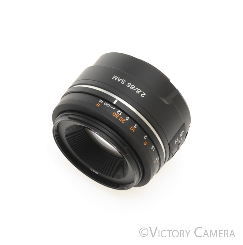Sony 85mm F2.8 SAM A Mount Autofocus Prime lens w/ Shade [MINT-] - Victory Camera
