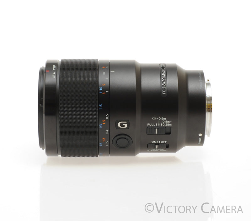 Sony FE 90mm f2.8 Macro G OSS Prime Lens for E Mount w/ Shade  [MINT-] - Victory Camera