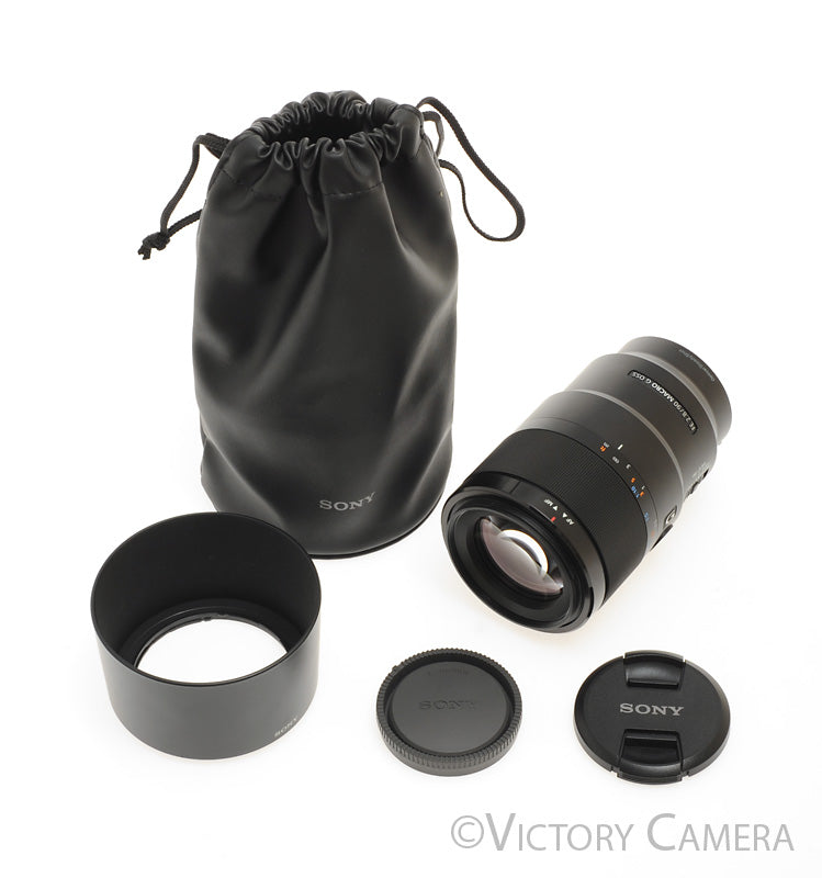 Sony FE 90mm f2.8 Macro G OSS Prime Lens for E Mount w/ Shade  [MINT-] - Victory Camera