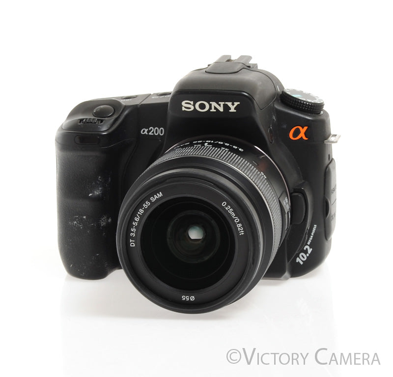 Sony Alpha A200 10.2MP Digital SLR Camera Body w/ 1855mm Zoom Lens