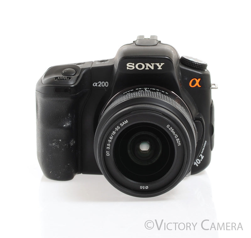 Sony Alpha A200 10.2MP Digital SLR Camera Body w/ 18-55mm Zoom Lens - Victory Camera