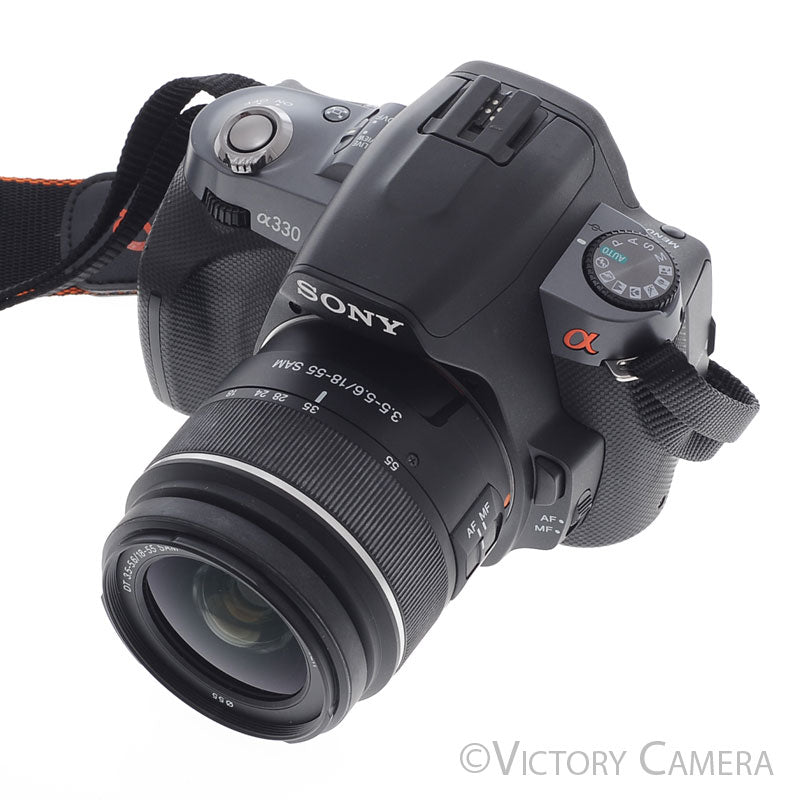 Sony Alpha A330 10MP Digital SLR Camera Body w/ 18-55mm Zoom Lens [EXC+] - Victory Camera