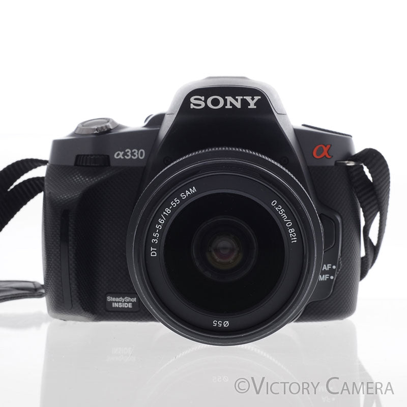 Sony Alpha A330 10MP Digital SLR Camera Body w/ 18-55mm Zoom Lens [EXC+] - Victory Camera
