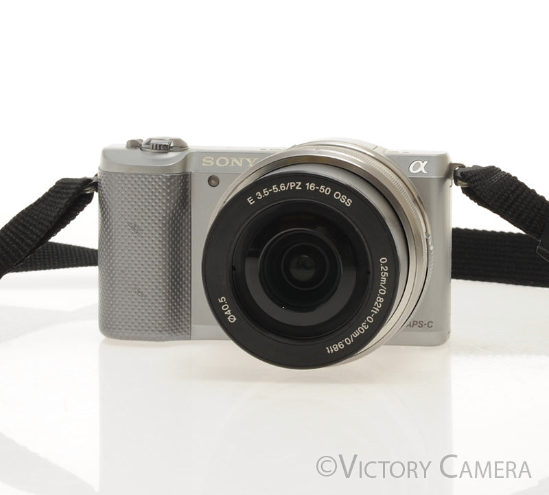 Sony a5000 20.1MP Chrome Digital Mirrorless Camera w/ 16-50mm Lens [EXC] - Victory Camera