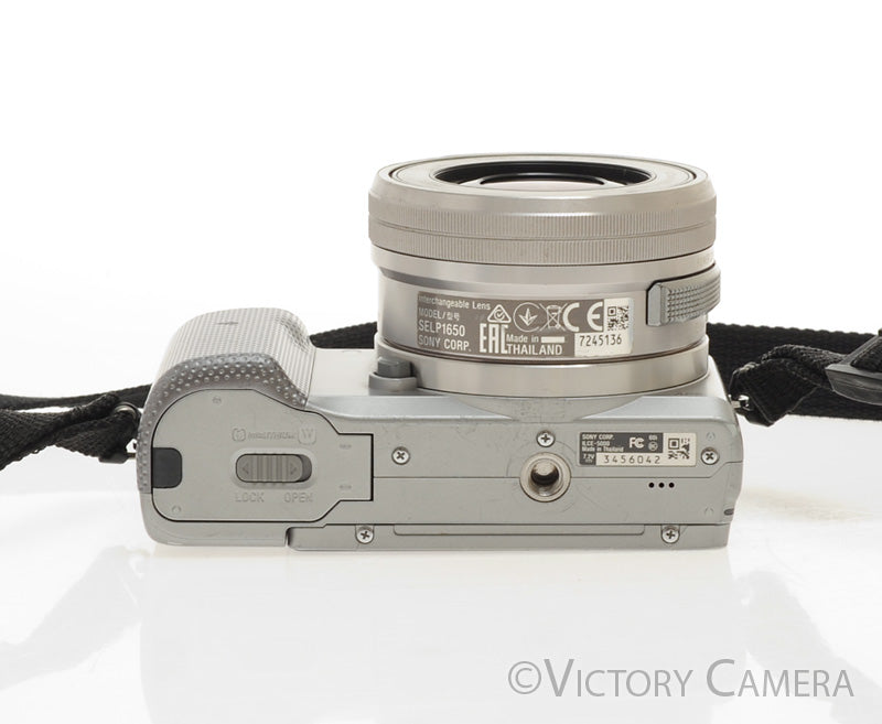 Sony a5000 20.1MP Chrome Digital Mirrorless Camera w/ 16-50mm Lens [EXC] - Victory Camera