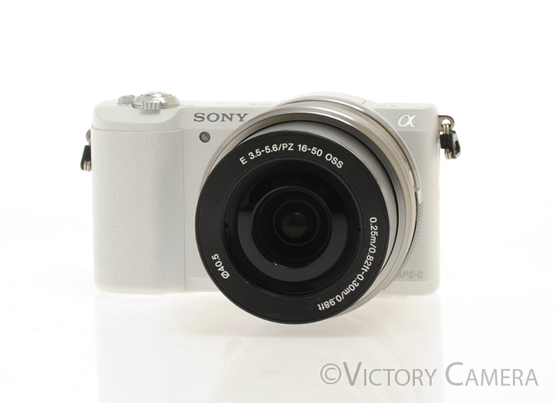 Sony Alpha a5100 24.3MP White Mirrorless Camera w/ 16-50mm Zoom Lens [EXC] - Victory Camera