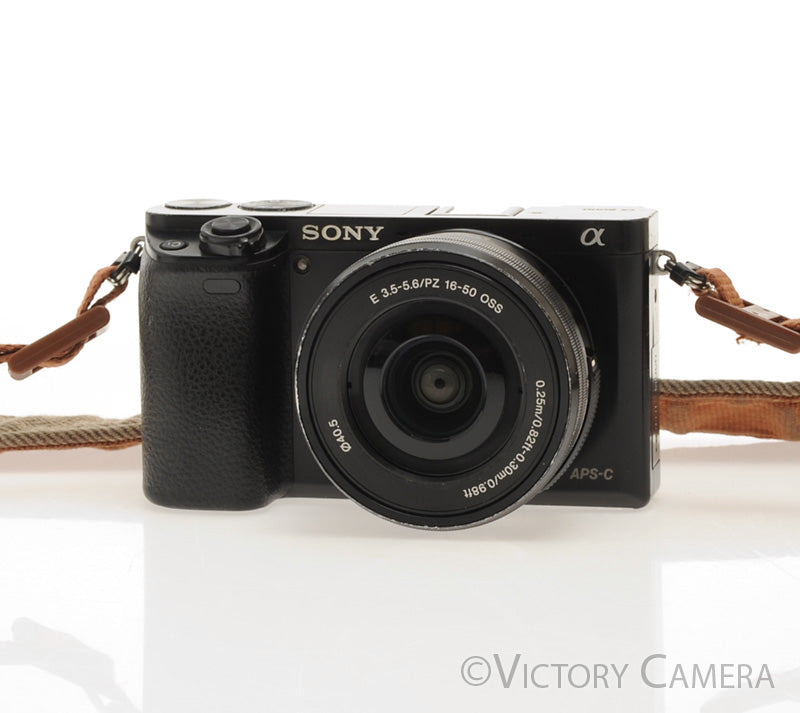 Sony a6000 24.3MP Black Mirrorless Camera Body w/ 16-50mm Lens [GOOD] - Victory Camera