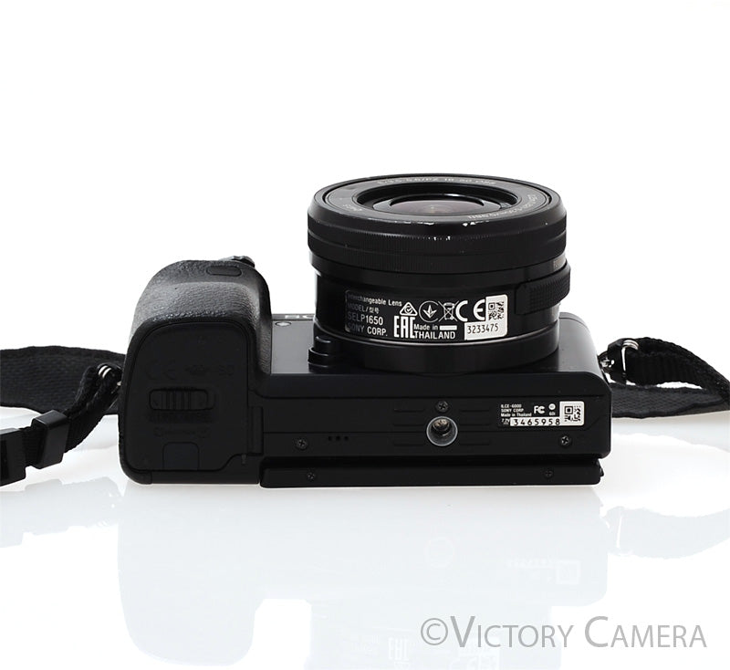Sony a6000 24.3MP Black Mirrorless Camera Body w/ 16-50mm Lens [EXC-] - Victory Camera