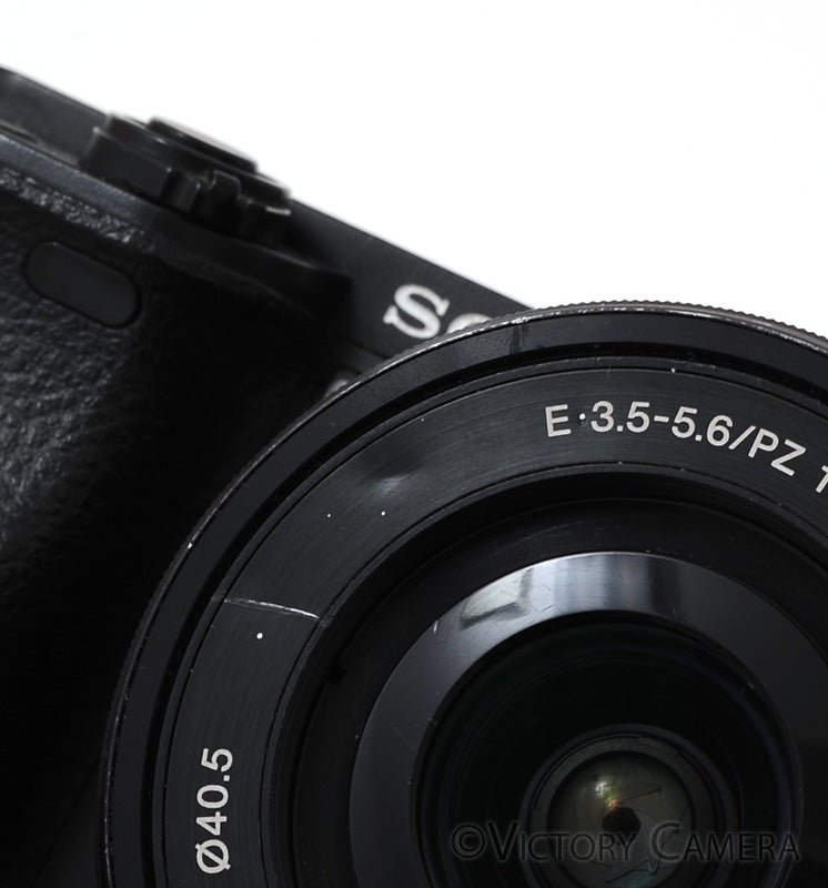 Sony a6000 24.3MP Black Mirrorless Camera Body w/ 16-50mm Lens [EXC-] - Victory Camera