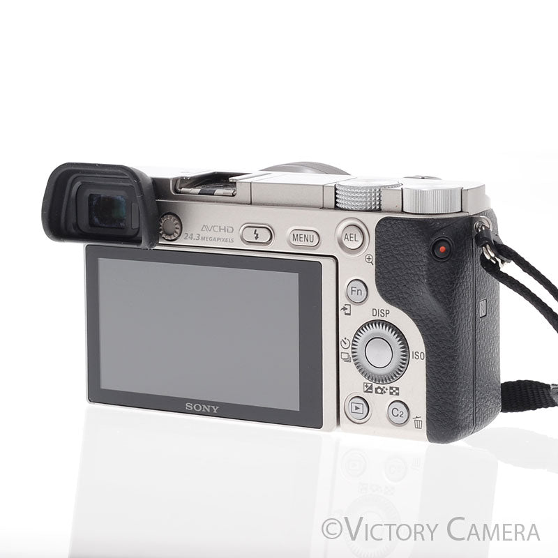 Sony a6000 24.3MP Chrome Mirrorless Camera Body w/ 16-50mm Lens [EXC] - Victory Camera