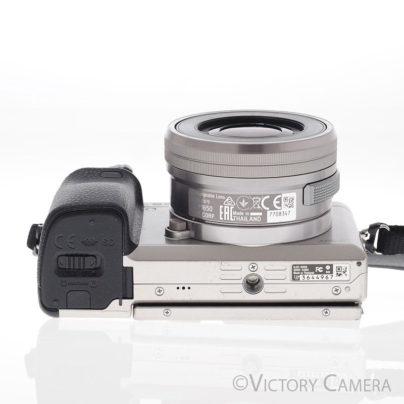 Sony a6000 24.3MP Chrome Mirrorless Camera Body w/ 16-50mm Lens [EXC] - Victory Camera