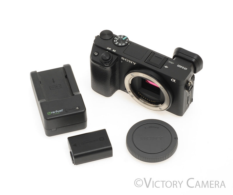 Sony A6400 24.2MP Black Mirrorless Camera Body (~3377 Shots) [MINT-] - Victory Camera