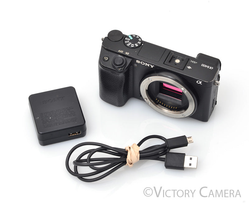 Sony A6400 24.2MP Black Mirrorless Camera Body (~5191 Shots)  [EXC+] - Victory Camera