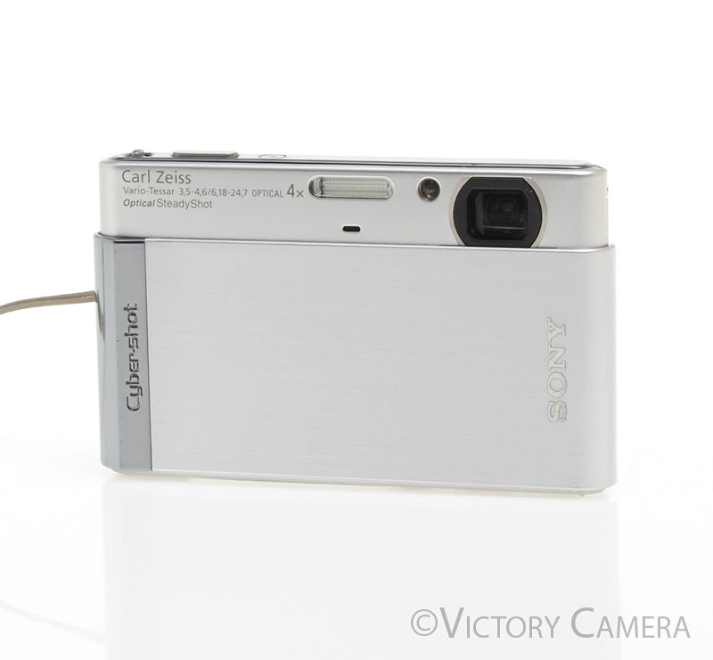 Sony Cyber-Shot DSC-T90 Silver 12.1MP Digital Point & Shoot Camera [EXC] - Victory Camera