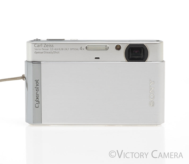 Sony Cyber-Shot DSC-T90 Silver 12.1MP Digital Point &amp; Shoot Camera [EXC] - Victory Camera